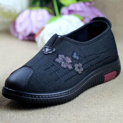 正品冬老北京布鞋季棉鞋加绒奶奶保暖防滑中老年鞋秋女冬二棉妈妈