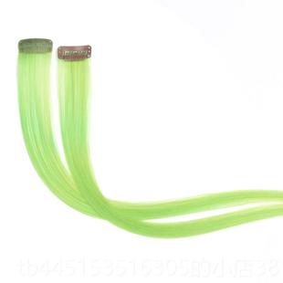 正品挂耳染假发接发一片式漂假发片真人发丝挑染无彩色发片隐形痕