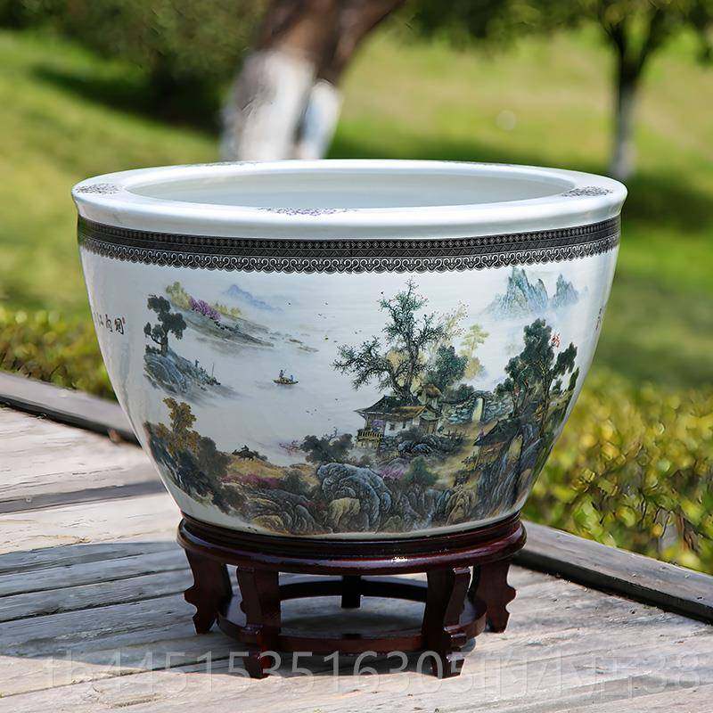 正品景缸德镇陶号瓷鱼缸特大水荷花缸养水锦鲤缸家用客厅落地风招,宠物/宠物食品及用品,桌面缸,淘宝优惠券,粉丝福利购,淘宝优惠卷