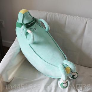 正品ins网爱可娃运动卷腹香蕉公仔睡觉抱枕玩偶毛绒玩红具创意娃