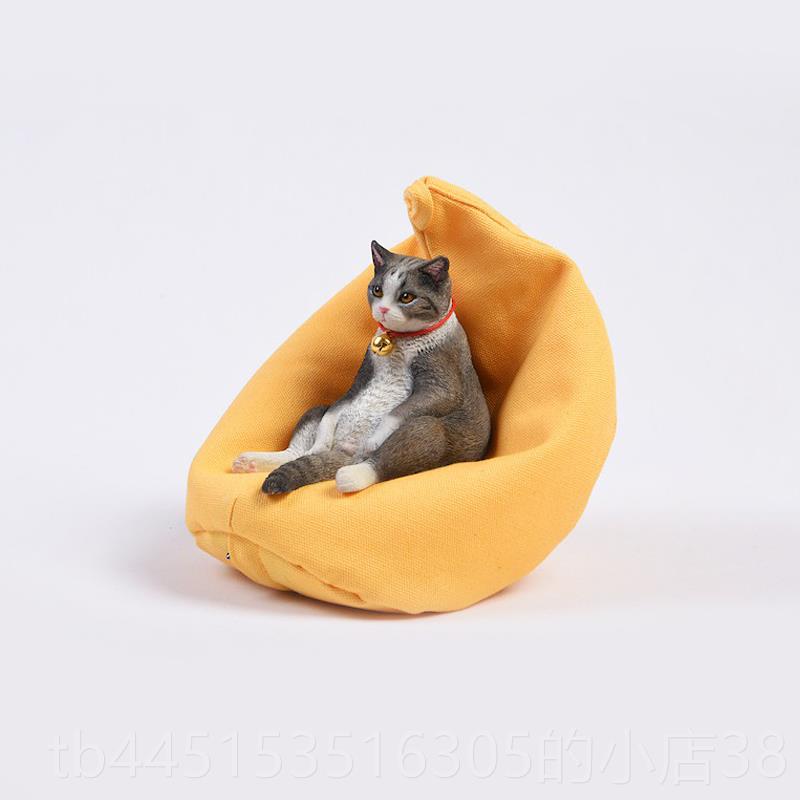 正品XK仿橘猫真咪模型迷玩你J玩具手办 微缩动物周边偶桌面小摆件