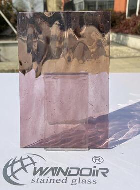 粉紫色水波纹平面彩色玻璃 装饰镶嵌类艺术玻璃 【140LF】