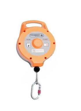 代尔塔505124自动收缩式制动器镀锌钢索15米速差防坠器 进口速差