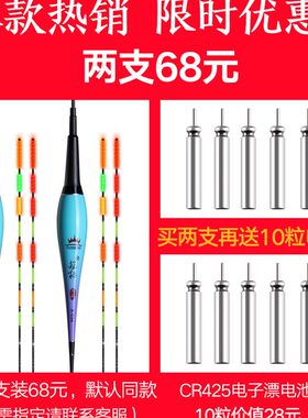 冠标重力感应夜光漂咬钩变色电子漂纳米鱼漂高灵敏日夜两用浮漂