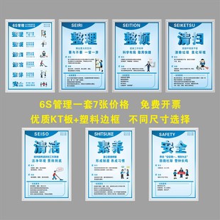 6S安全管理现场质量企业工厂标准生产标语标牌挂图文化建设KT板