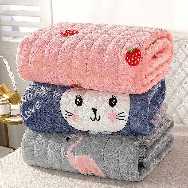 冬季法兰绒床垫软垫褥子双人1.8m垫被1.5学生单人毛毯1.2床褥家用