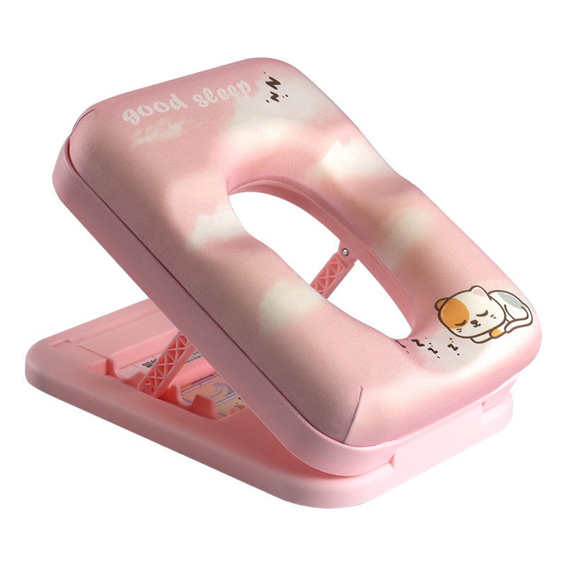 学生摺叠可携式午睡枕午休趴睡枕趴趴枕中小学生办公室午睡枕头透