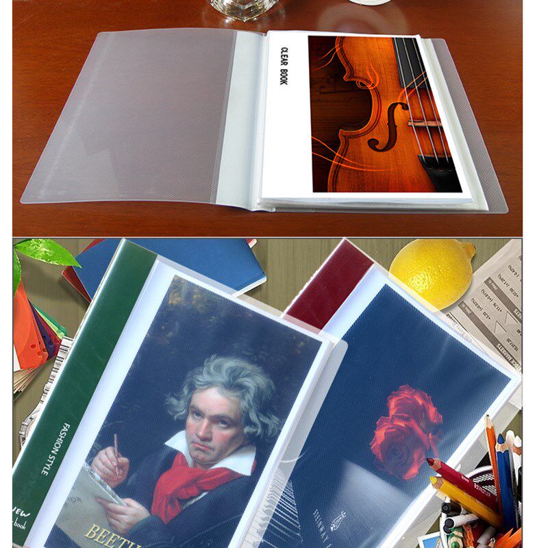 A4谱夹乐谱夹子活页文件透明学生用多层插页改谱本歌谱钢琴谱夹