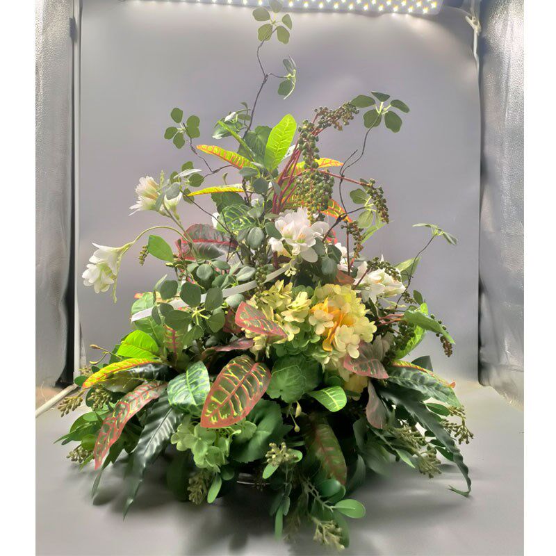 森系台花大厅前台仿真花摆设餐桌花室内装饰摆件酒店餐厅会议假花