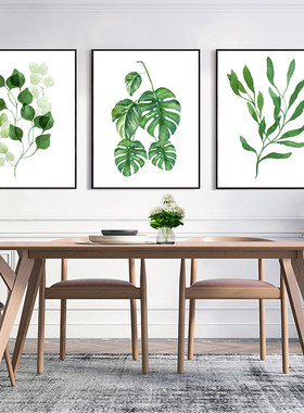 diy数字油画客厅花卉风景绿植大幅填色手工绘油彩装饰画三联三拼
