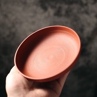 紫砂中式茶室茶桌紫砂壶承茶托养壶盘朱泥手拉壶托防烫隔热垫杯垫