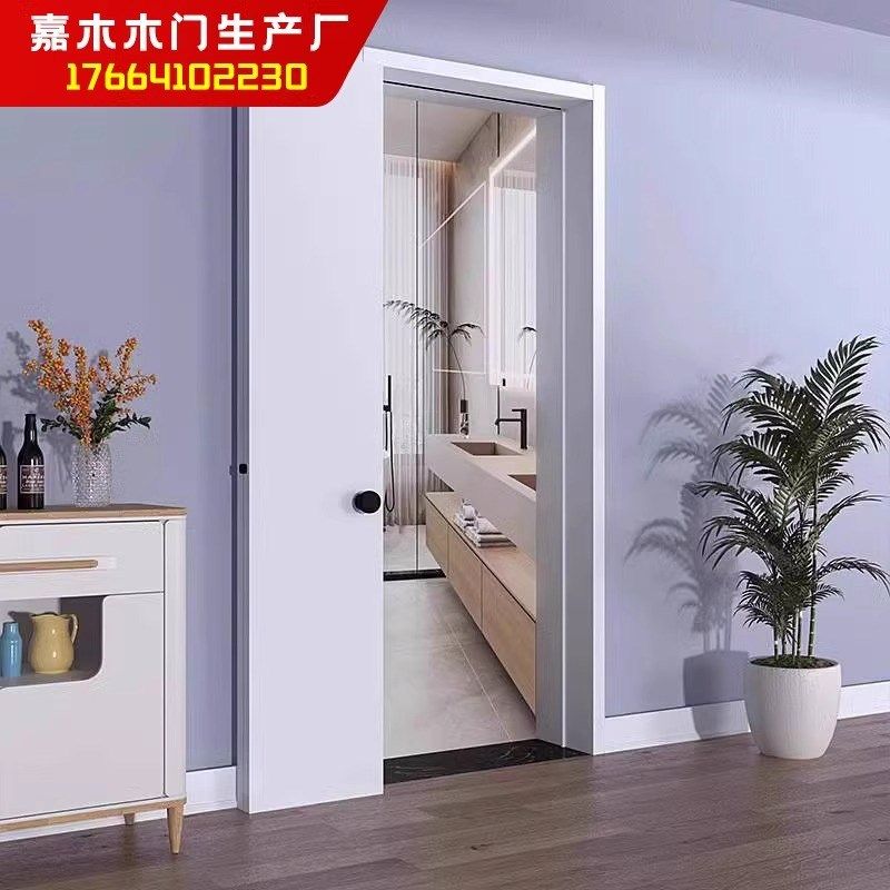 pd门折叠门卫生间厕所无轨道玻璃门平折移门定制推拉门三七折叠门