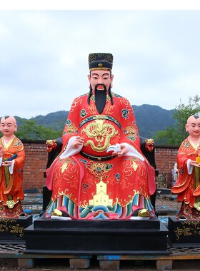 文昌帝君定制纯铸铜雕生漆脱胎木雕树脂天聋地哑文曲星城隍爷神像