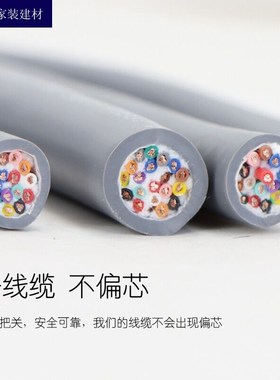 灰色高柔性拖链电缆线10芯12芯14芯16芯20*0.2/0.3/0.5/0.7510*0.