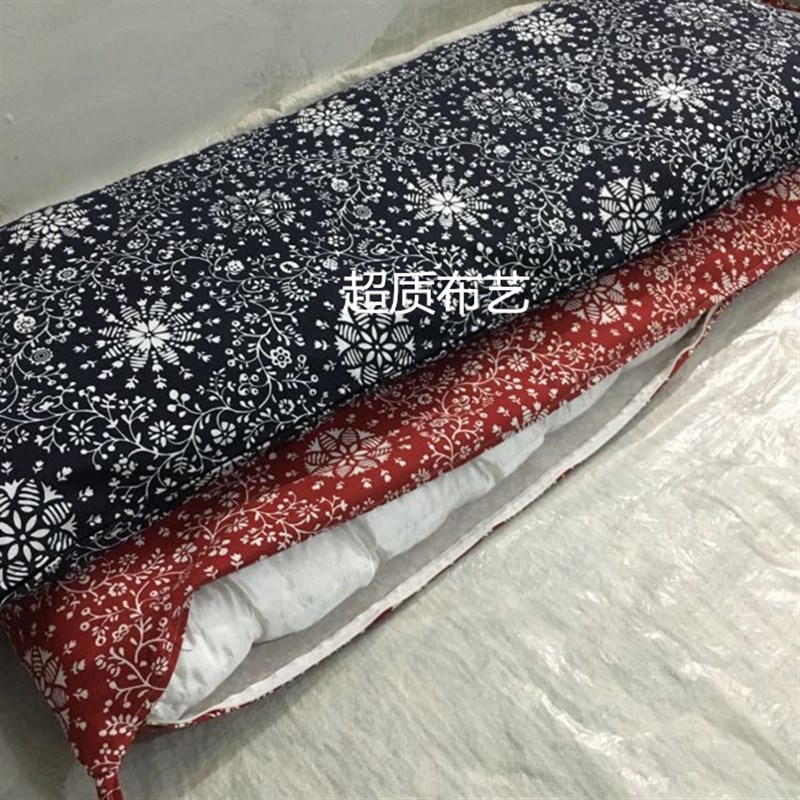 帆布印花可拆洗棉花坐垫 椅垫 茶庄长条凳子垫 餐椅垫 飘窗垫定做