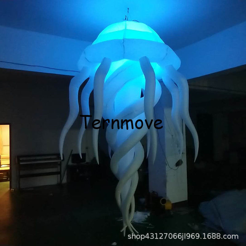充气灯光水母气模酒吧商场夜店派对舞台悬挂美陈气氛装饰海星章鱼