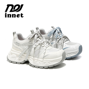 innet 女士老爹鞋2026年春夏新爆款巨好看的今年流行网面透气鞋子