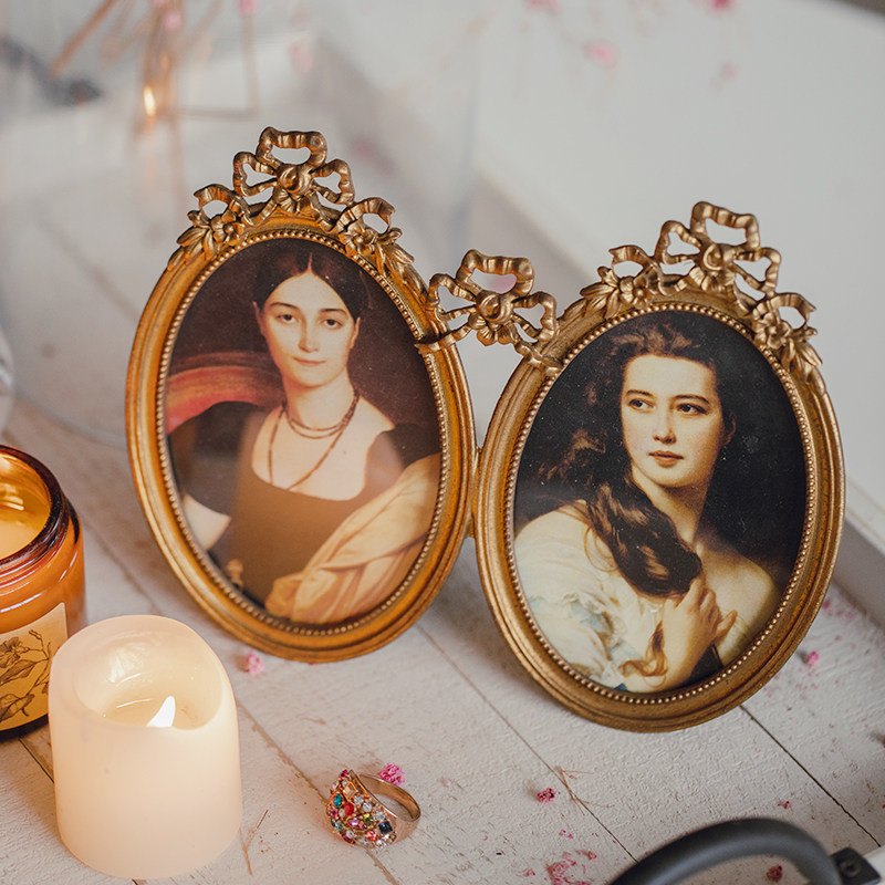 你可居法式复古相框摆台组合个性创意摆件照片框卧室客厅