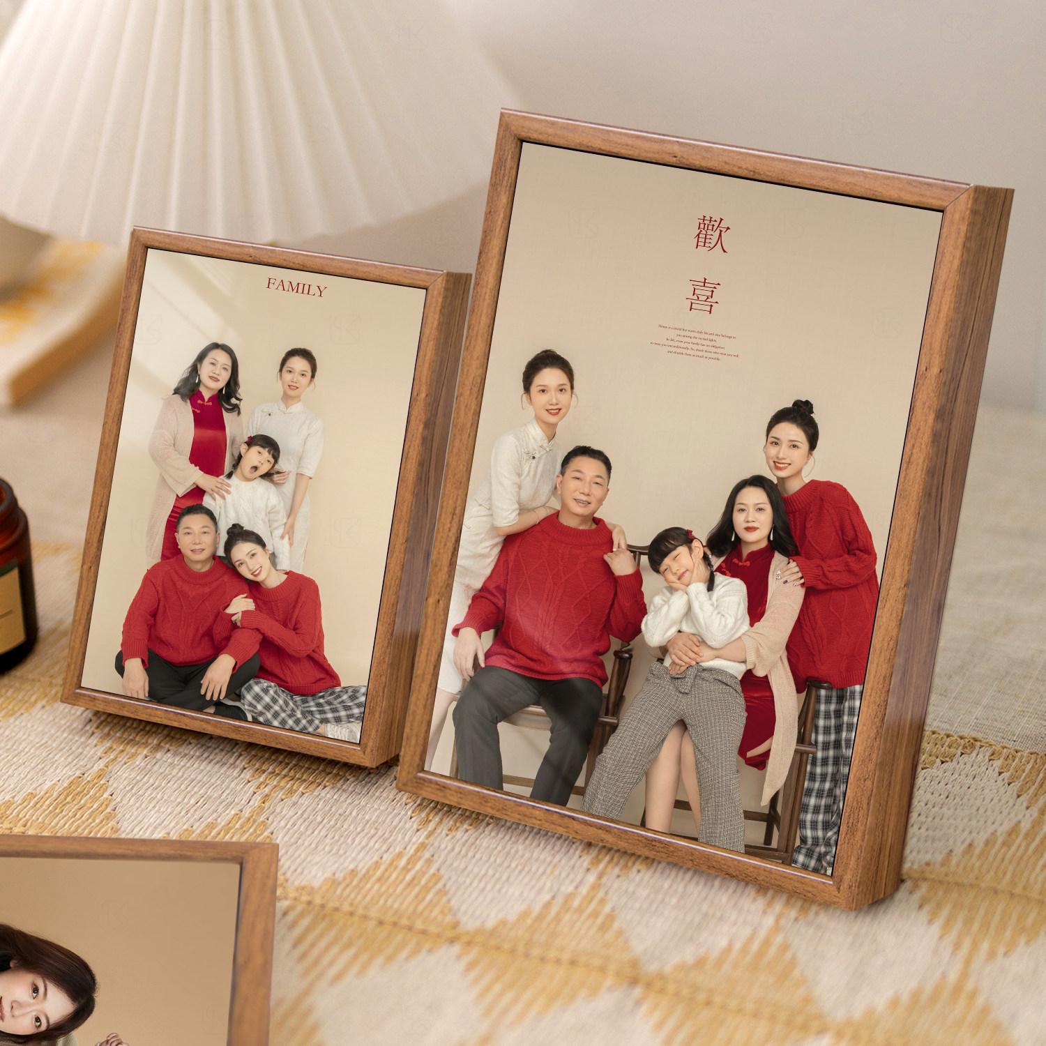 洗照片做全家福相框相片带打印加冲印婚纱照放大挂墙金属摆台定制