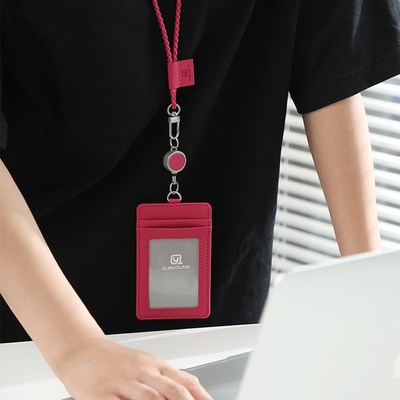 便携高级颈挂卡套禁伸缩扣带挂绳识别证工牌胸牌证件交通门禁卡套