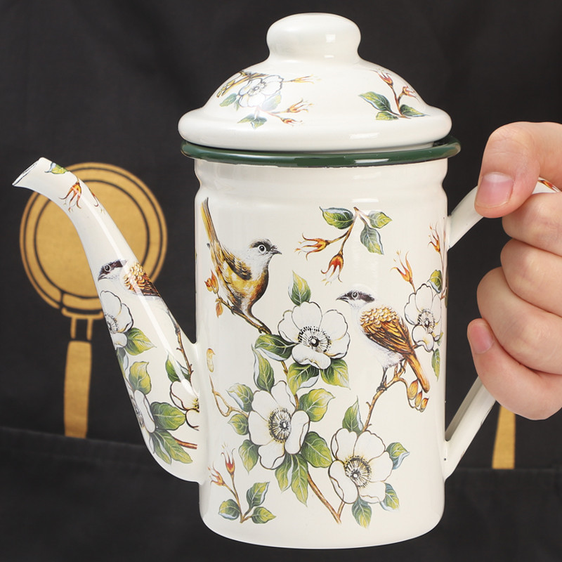 【带滤网】欧丽家珐琅搪瓷油壶油罐油瓶调味瓶酱油壶醋壶盖