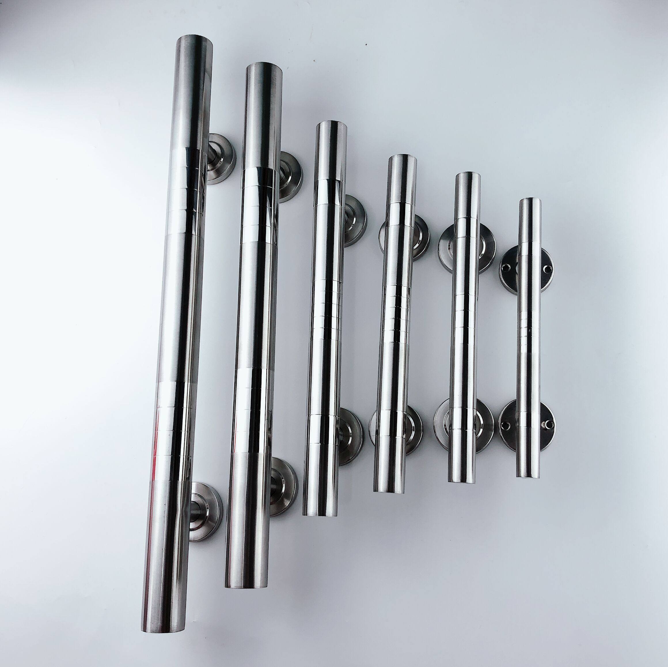 加厚不锈钢明装拉手双开木门把手老式防盗门大门铁门铝合金门拉