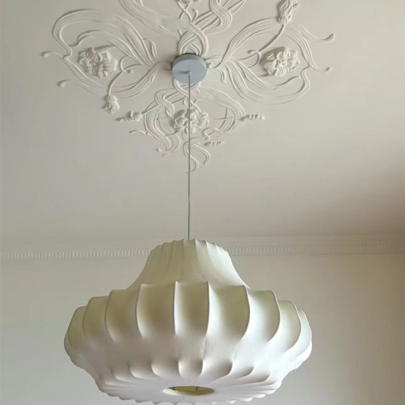 法式奶油风客厅中古艺术蚕丝手工吊灯客厅餐厅卧室书房店铺吊灯具