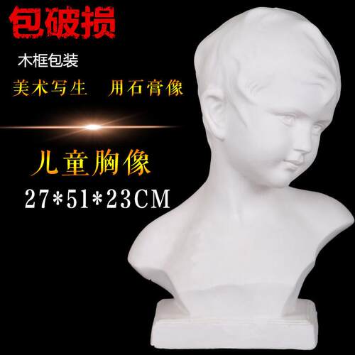 石膏像儿童胸像头像石膏教具少年石膏像美术用品素描写生教具