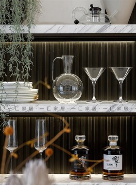 一匚 现代简约时尚酒具装饰套装 样品房酒店会所餐厅酒柜摆件