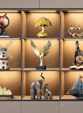 酒柜电视柜装饰品玄关办公室摆件创意家居客厅工艺品上档次