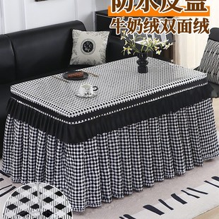 新款加绒加厚电炉罩套长方形防水茶几取暖烤火桌子罩套冬季烤火罩