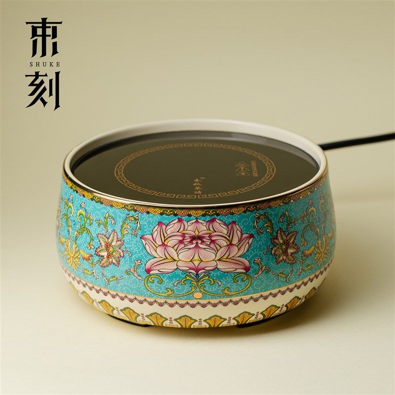 束刻高端珐琅彩电陶炉静音高级感煮茶炉家用烧水壶泡茶专用煮茶器
