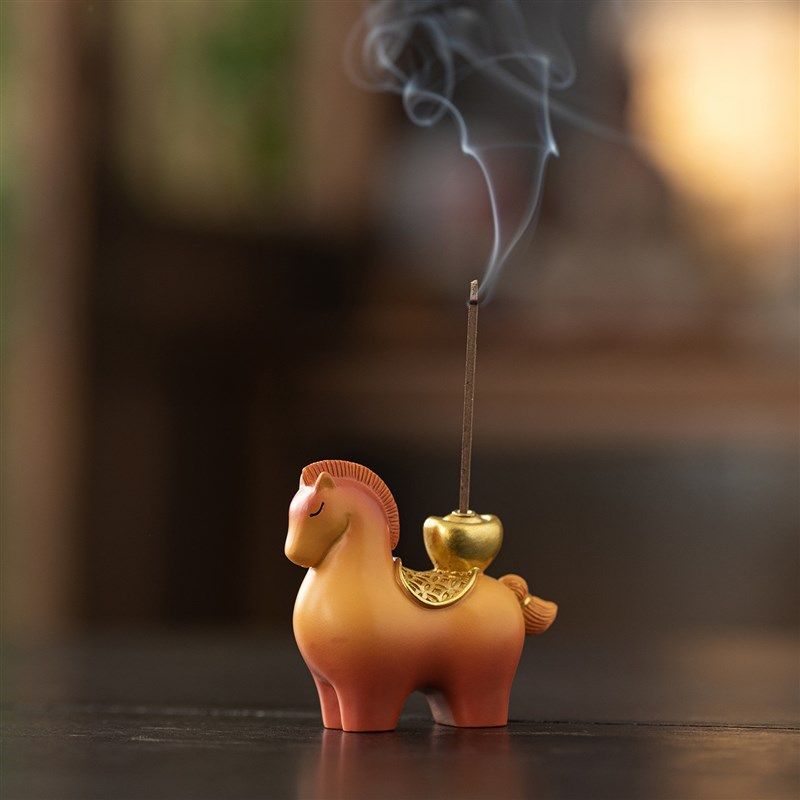可爱小马线香插香座香托香薰炉摆件创意马上有钱元宝家居桌面装饰,家居饰品,香托/香盘/香座/香插,淘宝优惠券,粉丝福利购,淘宝优惠卷