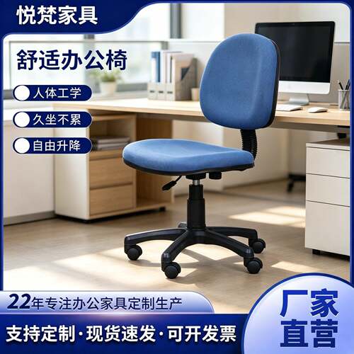 公职员电脑椅人体护腰企业采购升降书桌转椅无扶手小空间公椅