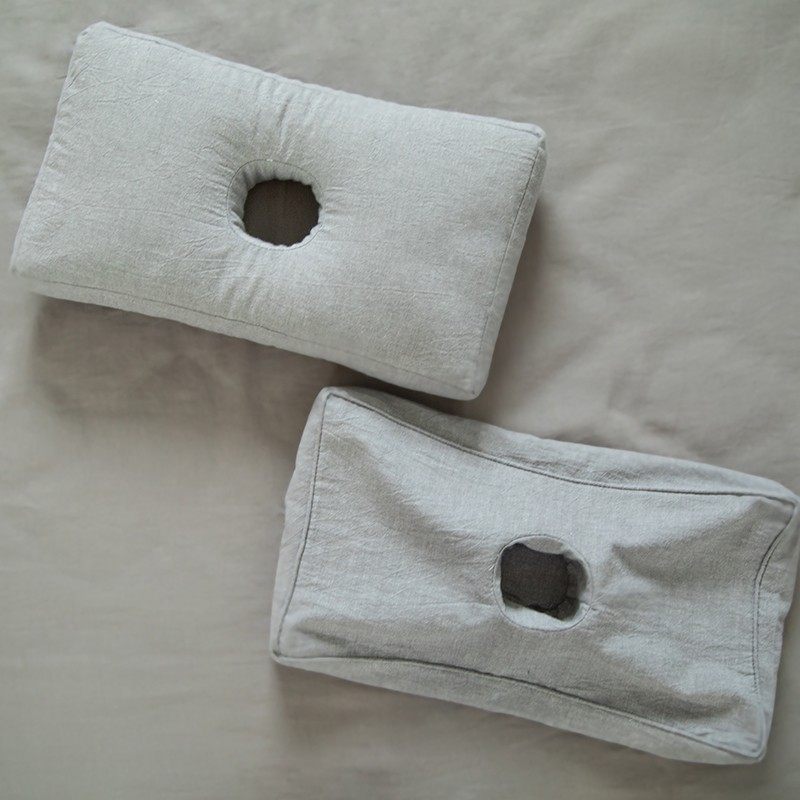 单孔护耳枕单人荞麦壳花草保健漏耳养耳洞侧睡不压耳镂空枕头全棉,床上用品,枕头/枕芯,淘宝优惠券,粉丝福利购,淘宝优惠卷