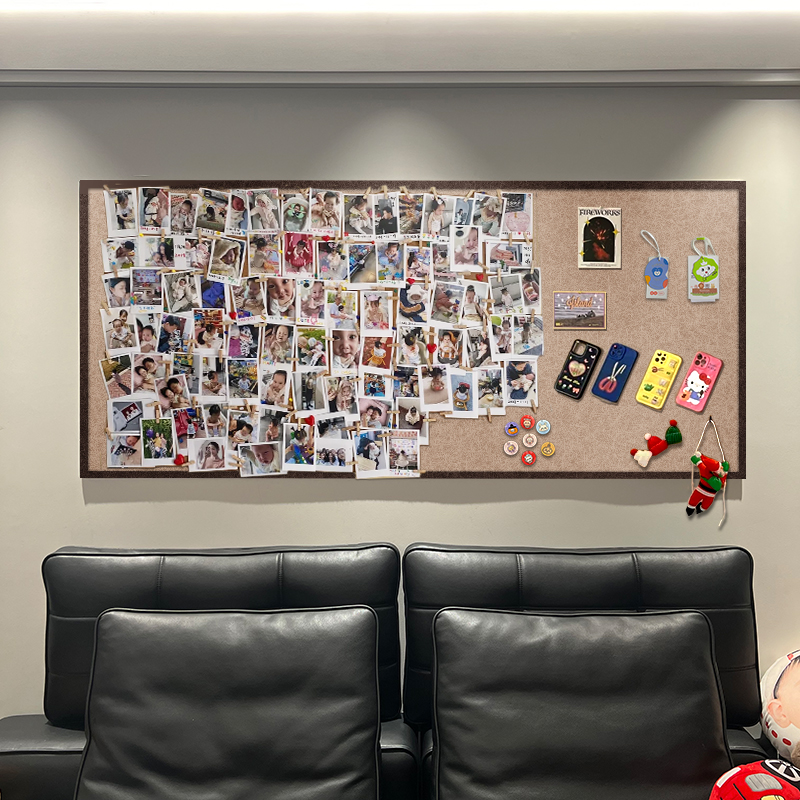 宿舍专用照片墙背景板毛毡墙贴拍立得照片墙相片挂墙作品展示面板