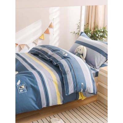 正品m学生宿舍四0.91米1床.2米1.35米单人上纯棉床笠三件套床单件