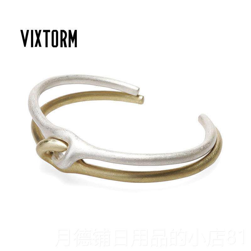 正品VIXTORM Closr手镯 双990物e足银黄铜撞色设计 情侣礼 附证书