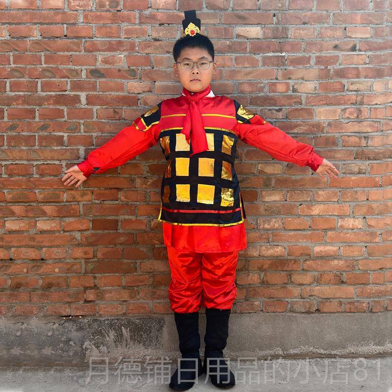 正品代士兵服盔将军岳飞演出服古学生满江甲红词朗诵诗服花木兰服图片
