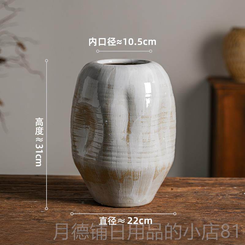 正品景德镇陶瓷花工覆古手静音风格手工捏花饰酒瓶陶店插花干花旧
