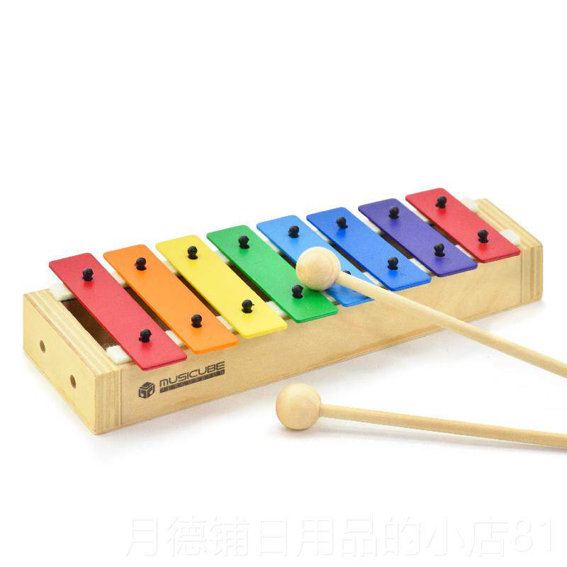 正品八音敲琴儿童尔手敲琴木琴幼儿具奥夫打玩击乐器益智早教音玩