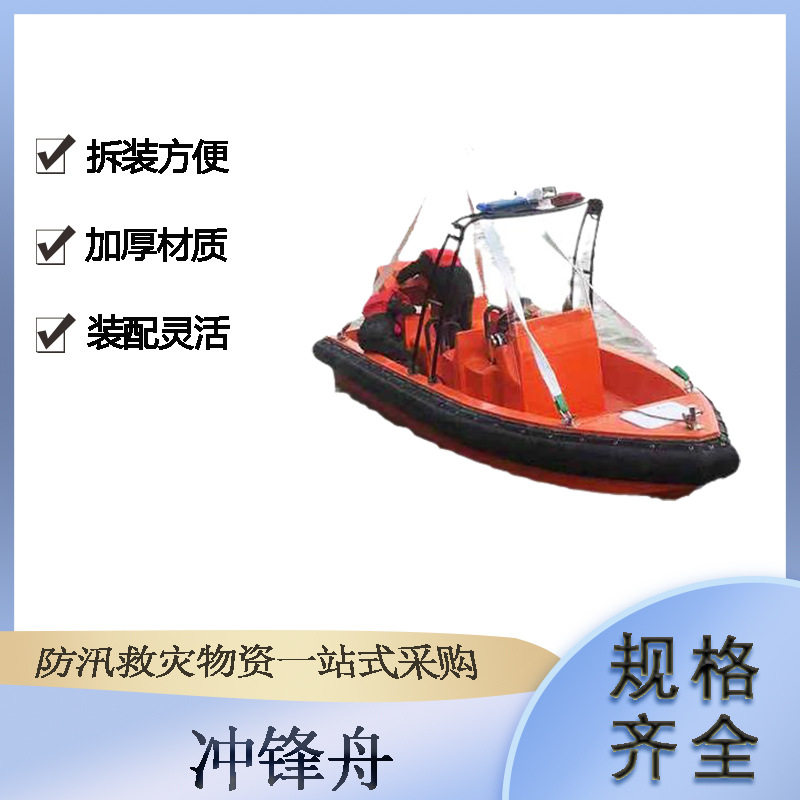 水域抗洪抢险救援船敞篷式玻璃钢小型快艇现货包邮救生快艇