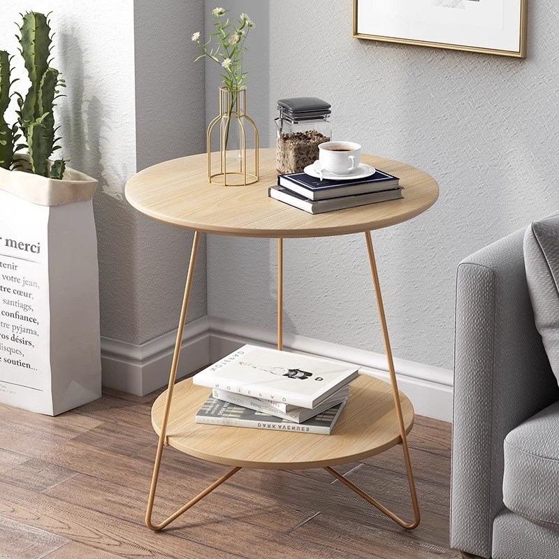 层创意客厅茶几小桌子简约现代家用圆形角几小户型沙发边桌边几