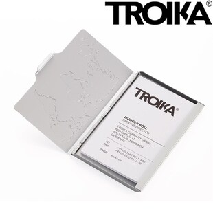 德国Troika超薄便携创意名片盒 商务时尚男士轻薄金属名片夹子