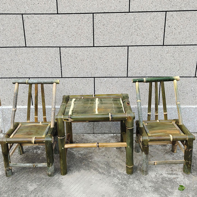 竹桌子家用茶桌茶几简约茶台竹制家具靠背竹椅子阳台小