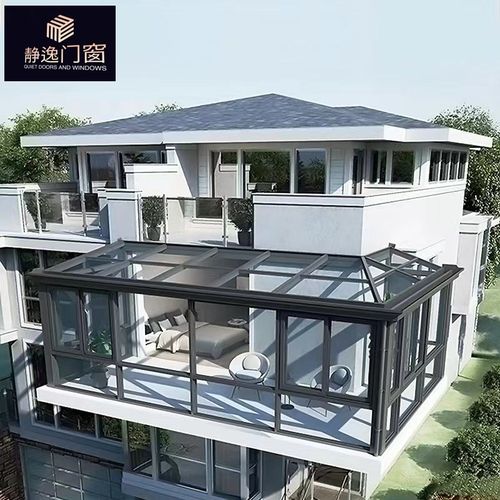 断桥铝阳台阳光房露台别墅钢化玻璃房钢架门窗户阳光板阳光棚定制