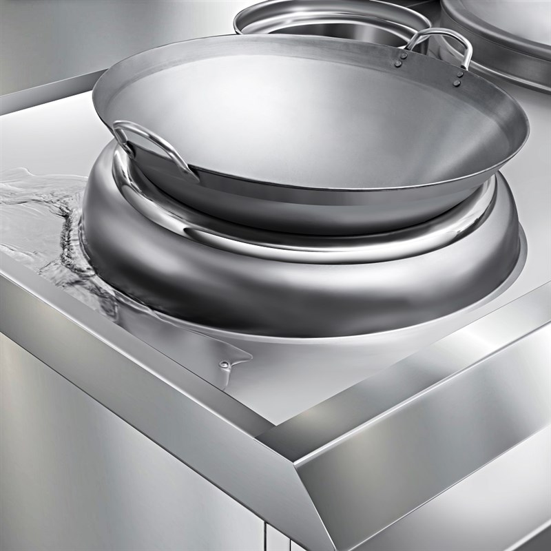 凹面商用电磁炉专用铁锅酒店炒菜锅耳cm0cm电磁灶不锈钢炒锅
