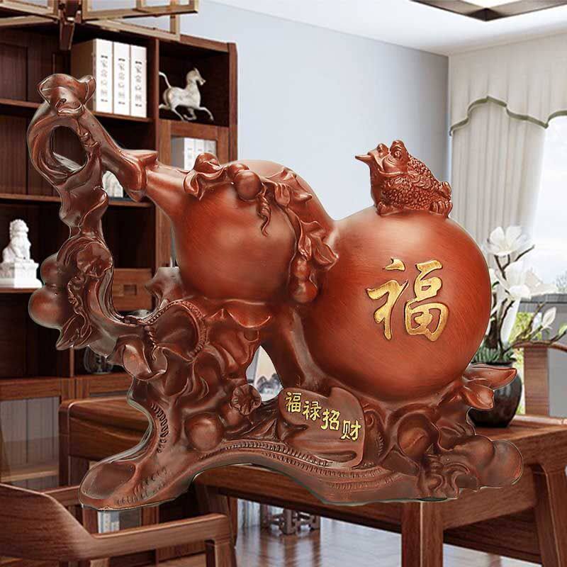 招财金蟾葫芦摆件客厅酒柜电视柜装饰办公室春节桌面装饰新年礼品