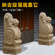 石雕门墩一对貔貅麒麟别墅门口会所庭院门当户对中式 做旧抱鼓石鼓