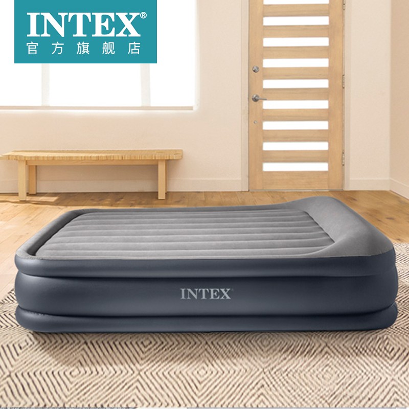 intex充气床人家用气垫床简易单人折叠床内置电动打地铺冲气床